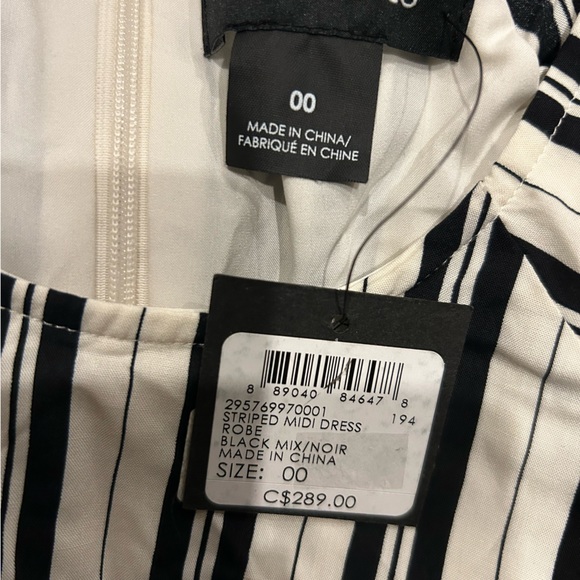 NWT Club Monaco Striped Midi Dress - Picture 6 of 6